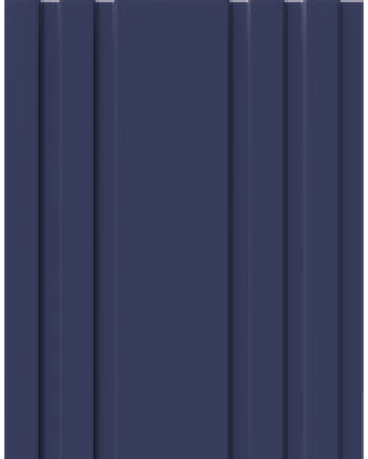 Painel Ripado - Arquitech - Crosswall  Track - Azul Profundo - 8mm - 2,80x 20cm