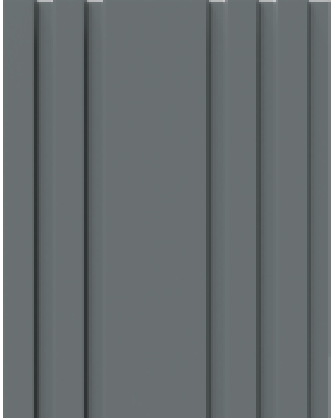 Painel Ripado - Arquitech - Crosswall  Track - Cinza Chumbo - 8mm - 2,80x 20cm