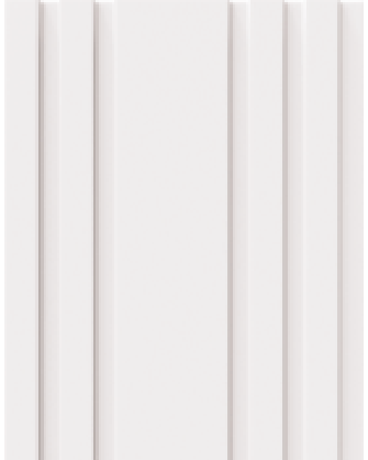 Painel Ripado - Arquitech - Crosswall  Track - Branco Lunar - 8mm - 2,80x 20cm