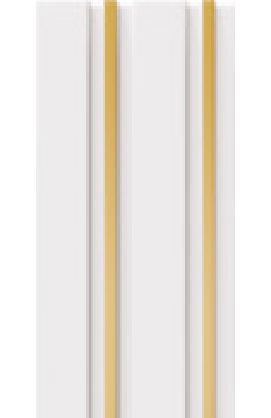 Painel Ripado - Arquitech - Crosswall  Stipe - Branco Gold - 8mm - 2,80x12cm