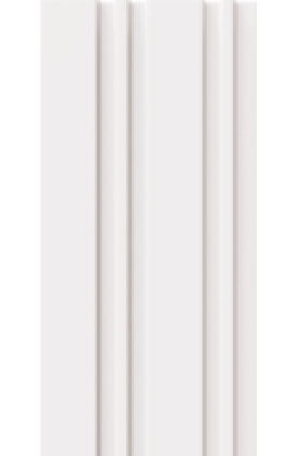Painel Ripado - Arquitech - Crosswall  Stipe - Branco - 8mm - 2,80x12cm