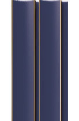 Painel Ripado - Arquitech - Crosswall  Pulse - Azul Profundo Gold - 11,6mm - 2,80x11,3 cm