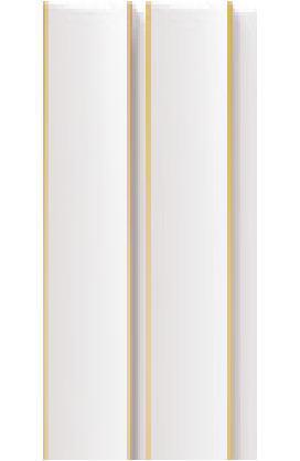 Painel Ripado - Arquitech - Crosswall  Pulse - Branco Gold - 11,6mm - 2,80x11,3 cm