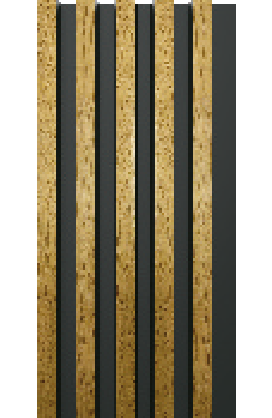 Painel Ripado - Arquitech - Crosswall  Essence - Birch Wood - 12mm - 2,80x13,5 cm