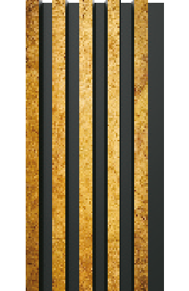 Painel Ripado - Arquitech - Crosswall  Essence - Rusty Gold - 12mm - 2,80x13,5 cm