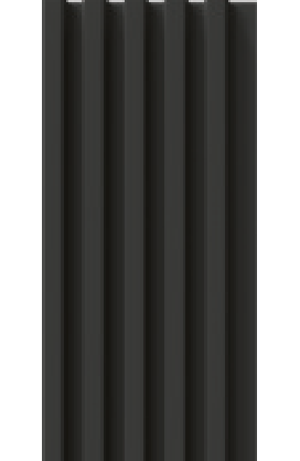 Painel Ripado - Arquitech - Crosswall  Essence - Preto Vulcanico - 12mm - 2,80x13,5 cm