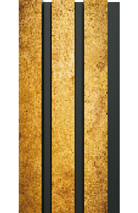 Painel Ripado - Arquitech - Crosswall  Legacy - Rusty Gold - 12mm - 2,80x11,3 cm