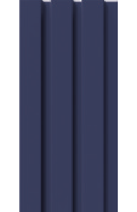 Painel Ripado - Arquitech - Crosswall  Legacy - Azul Profundo - 12mm - 2,80x11,3 cm