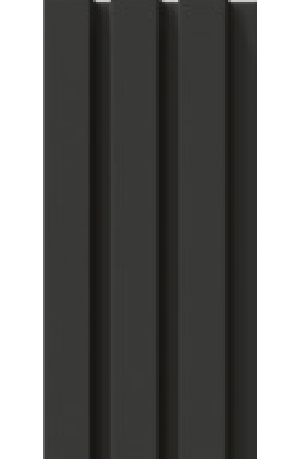 Painel Ripado - Arquitech - Crosswall  Legacy - Preto Vulcano - 12mm - 2,80x11,3 cm