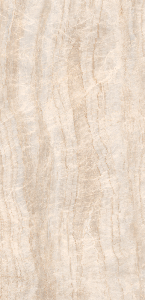 Piso Porcelanato - Roca - Coleção Taj Mahal - Satin - Bege - 7 mm - 120 X 250 - 2,99 m2