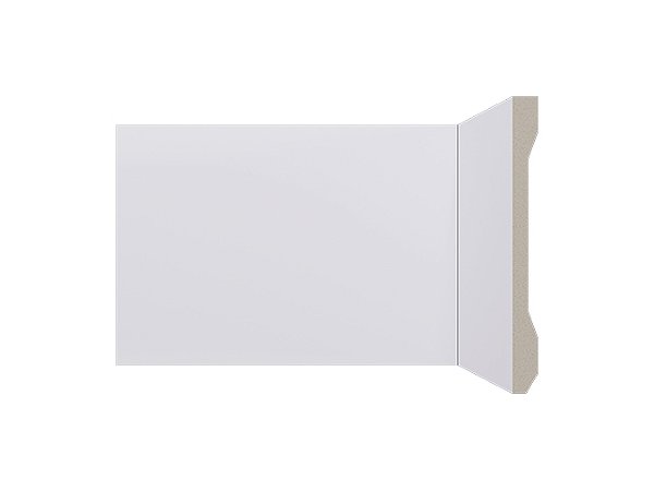 Rodapé Poliestireno LEV151 - Santa Luzia - Branco - Liso - 15 cm