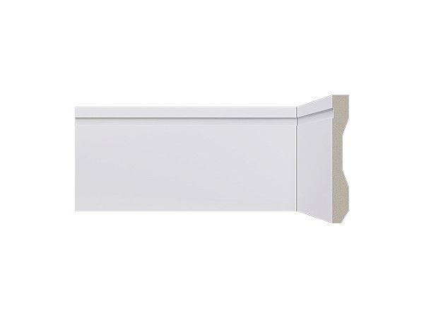 Rodapé Poliestireno LEV102 - Santa Luzia - Branco - Frisado - 10 cm