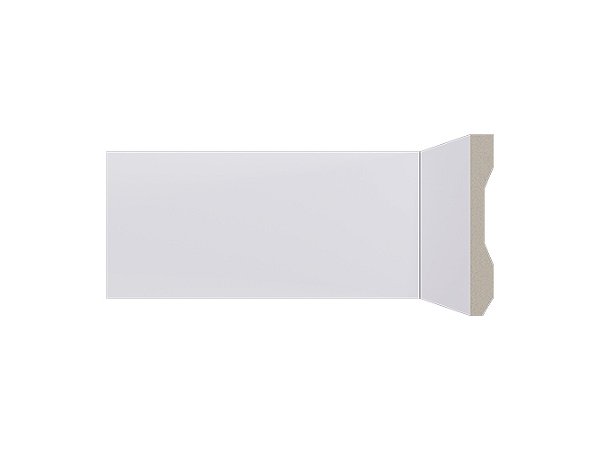 Rodapé Poliestireno LEV101 - Santa Luzia - Branco - Liso - 10 cm