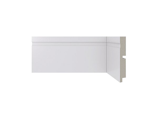 Rodapé Poliestireno - Santa Luzia - Branco - Frisado - 10 cm