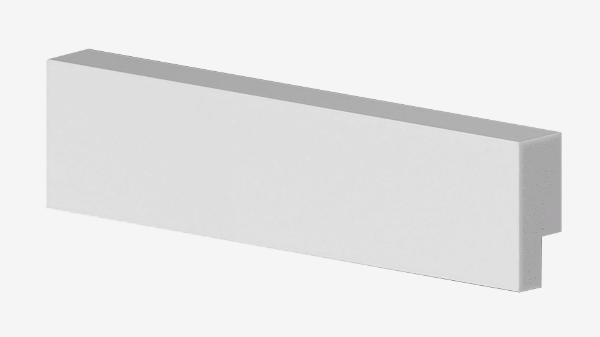 Rodapé Poliestireno - Arquitech - Branco - Liso - 3 cm - 2,4m
