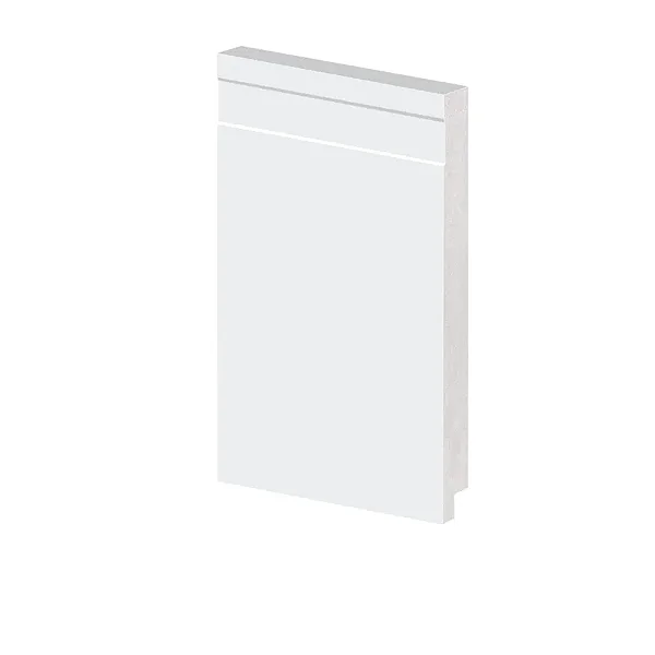 Rodapé Poliestireno - Arquitech - Branco - Frisado - 20 cm - 2,4m