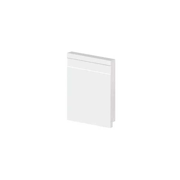 Rodapé Poliestireno - Arquitech - Branco - Frisado - 12 cm - 2,4m