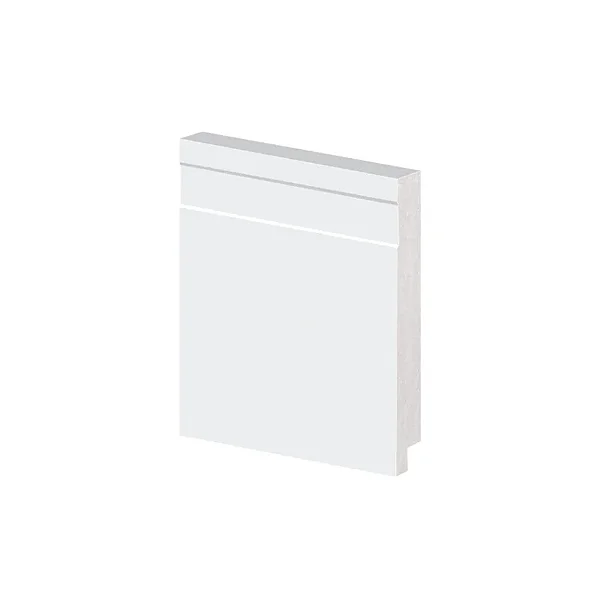 Rodapé Poliestireno - Arquitech - Branco - Frisado - 10 cm - 2,4m