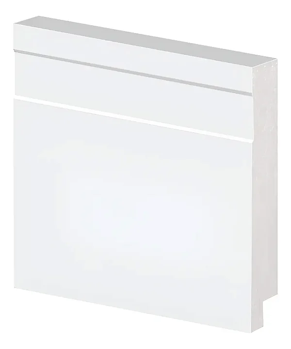 Rodapé Poliestireno - Arquitech - Branco - Frisado - 7 cm - 2,4m
