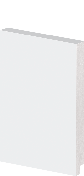 Rodapé Poliestireno - Arquitech - Branco - Liso - 15 cm - 2,4m