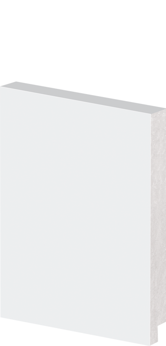 Rodapé Poliestireno - Arquitech - Branco - Liso - 12 cm - 2,4m