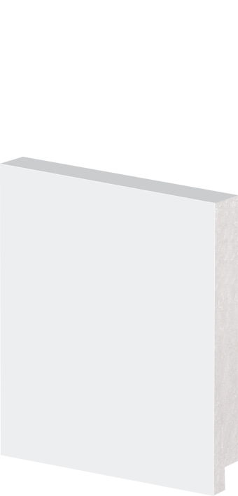 Rodapé Poliestireno - Arquitech - Branco - Liso - 10 cm - 2,4m