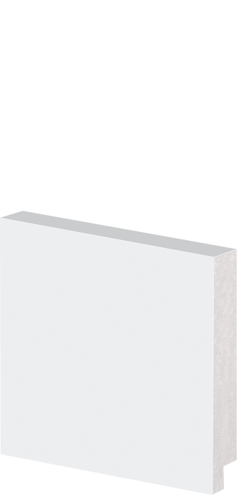 Rodapé Poliestireno - Arquitech - Branco - Liso - 7 cm - 2,4m