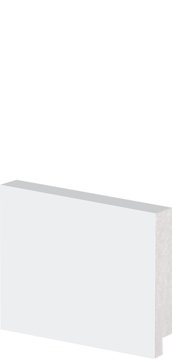 Rodapé Poliestireno - Arquitech - Branco - Liso - 5 cm - 2,4m