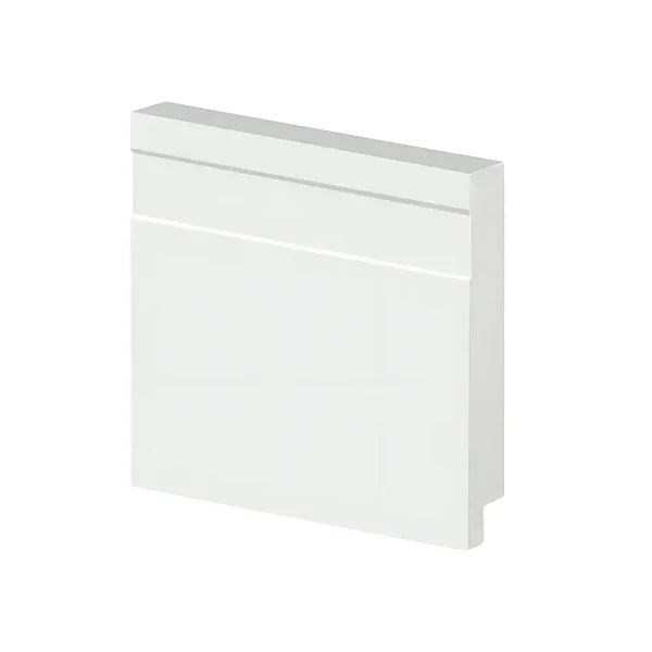 Rodapé Poliestireno Slim - Arquitech - Branco - Frisado - 7 cm - 2,4m