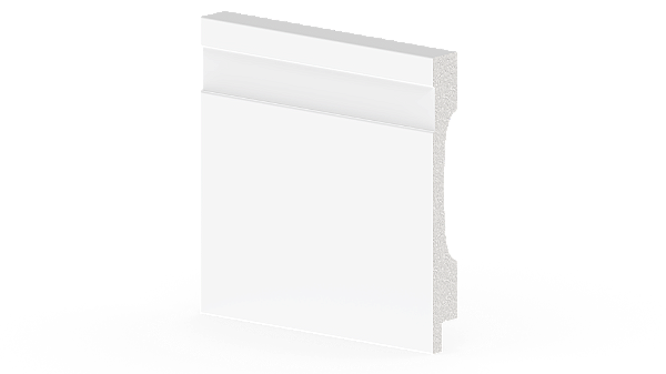 Rodapé Poliestireno - Arquitech - Branco - Vide Frisado - 10 cm - 2,4m