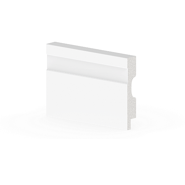 Rodapé Poliestireno - Arquitech - Branco - Vide Frisado - 7 cm - 2,4m