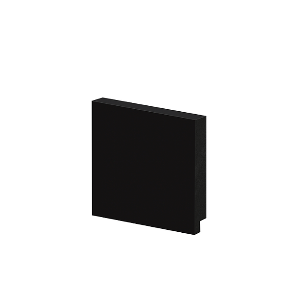 Rodapé Poliestireno - Arquitech - Preto Vulcano - Liso - 7 cm - 2,4m