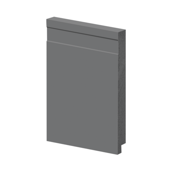 Rodapé Poliestireno - Arquitech - Cinza Urbano - Frisado - 15 cm - 2,4m