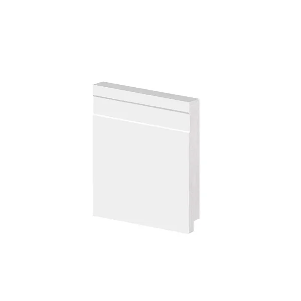 Rodapé Poliestireno Slim - Arquitech - Branco - Frisado - 10 cm - 2,4m