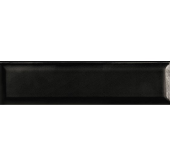Revestimento - Gabriella -  Soft Bisotado Preto Brilho  - 7,6 X 30,7 - 0,93 m2