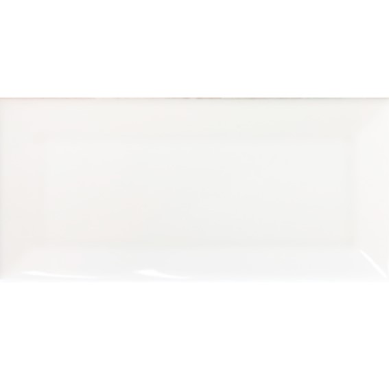 Revestimento - Gabriella -   Soft Bisotado Branco Brilho  - 10,6 X 21,6 - 0,91 m2