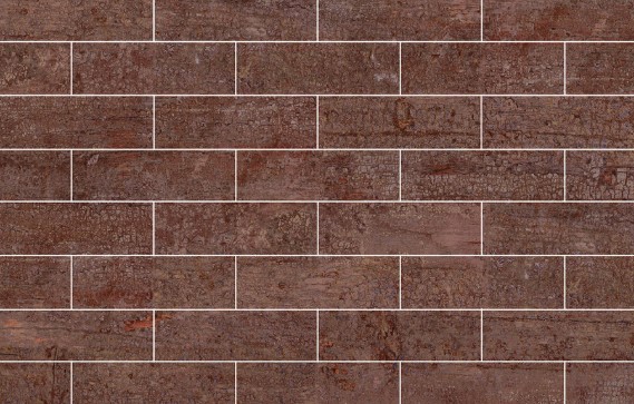 Porcelanato - Gabriella -  Brick Wood Bark Mate  -7X22cm - 0,96 m2