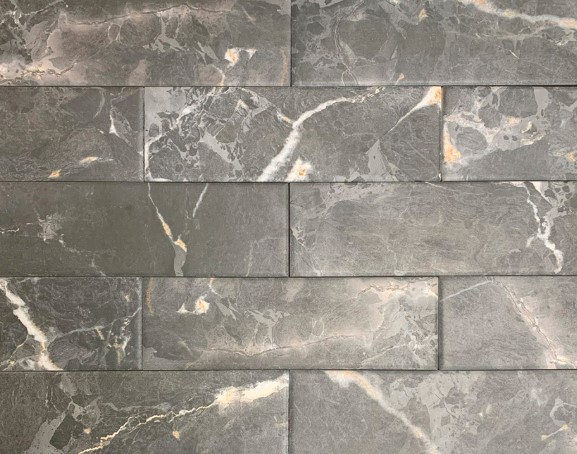 Porcelanato - Gabriella -  Brick Nero Mate  -7X22cm - 0,96 m2