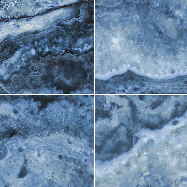 Porcelanato - Gabriella -  Onix Blue Brilho  - 15,2 X 15,2 - 1,02 m2