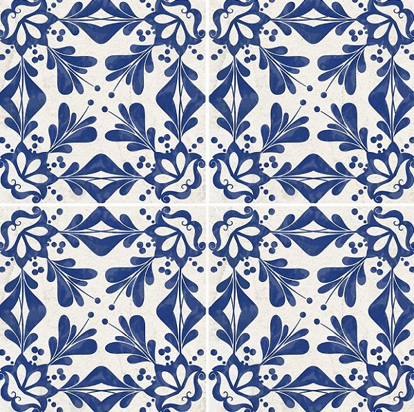Porcelanato Decorado  - Gabriella -  Portugues 421 Azul  - 15,2 X 15,2 - 0,35 m2