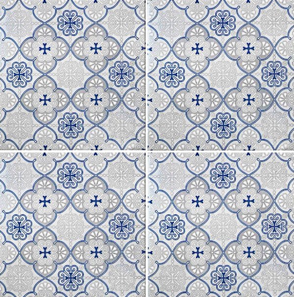 Porcelanato - Gabriella -  Charmer Blue  - 15,2 X 15,2 - 1,11 m2