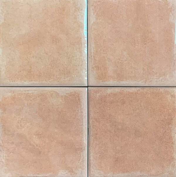 Porcelanato - Gabriella -  Relevo Giz Rosa Brilho - 15,2 X 15,2 - 1,02 m2