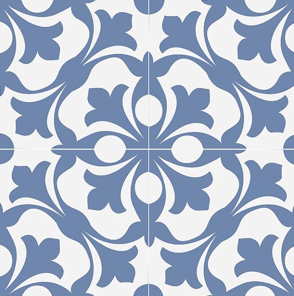 Porcelanato Decorado - Gabriella - Flor de Liz  Granilhado - 20,2 X 20,2 - 1,47 m2