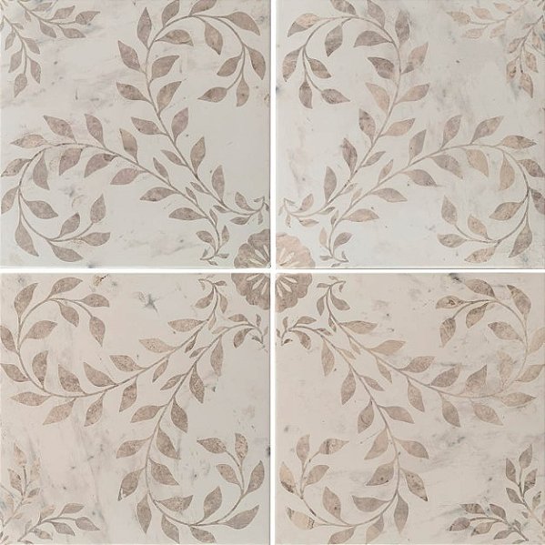 Porcelanato Decorado - Gabriella - Crean Mate - 20,2 X 20,2 - 1,47 m2