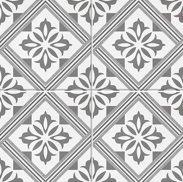 Porcelanato Decorado - Gabriella - Viena of Black Granilhado - 20,2 X 20,2 - 1,47 m2