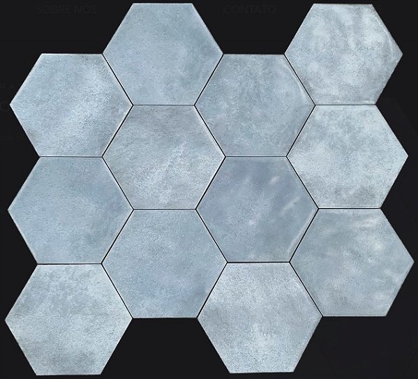 Porcelanato - Sense Decor - Hexa  Nuvola Mate Blu - 17x19,5 - 0,90 m2