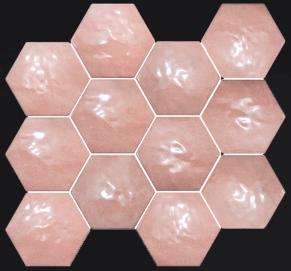 Porcelanato - Sense Decor - Hexa Nuvola Lux Pink - 17x19,5 - 0,90 m2