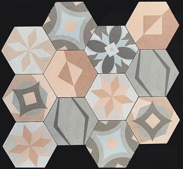 Porcelanato - Sense Decor - Hexa Ladrilho - 17x19,5 - 1,00 m2