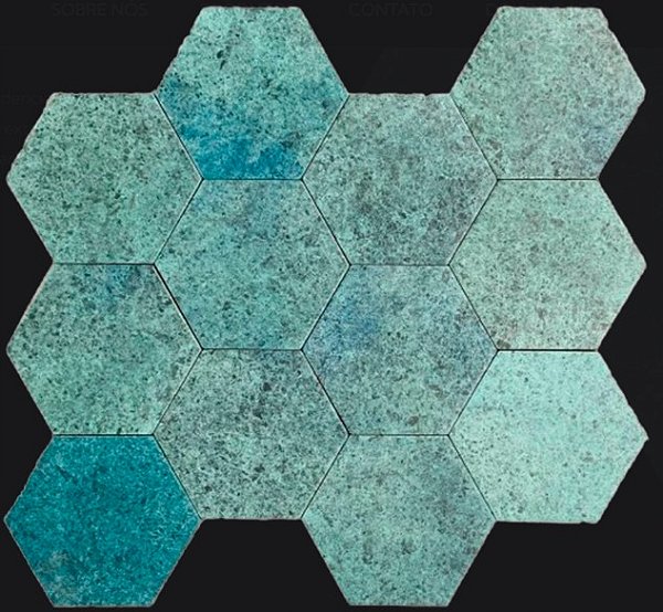 Porcelanato - Sense Decor - Hexa Acqua Verdi  Mate - 17x19,5 - 1,00 m2