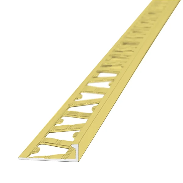 Perfil de Acabamento em L - Atrim - Vara em L - Ouro Brilhante - Alumínio - 2,5 x 10 mm - 2,5m linear